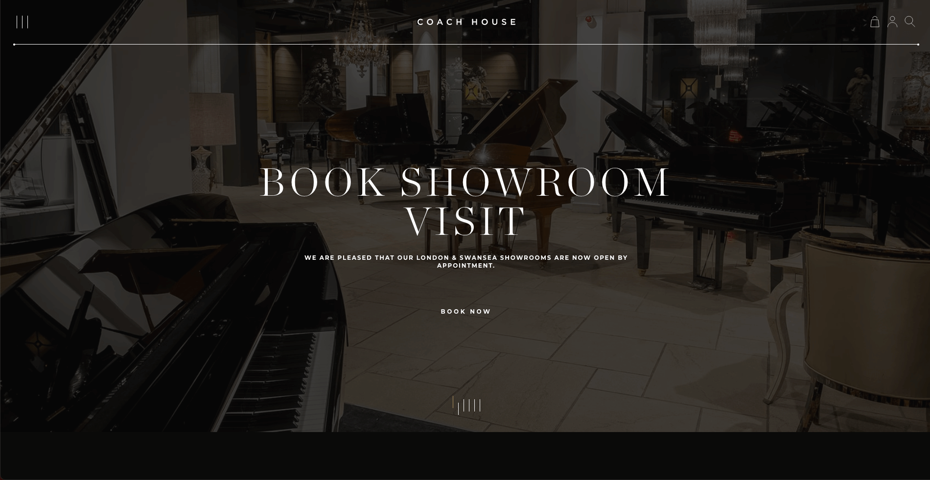 coachhousepianos.co.uk home screen screenshot